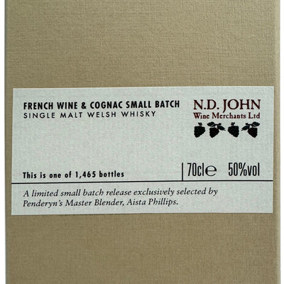 Penderyn x ND John French Wine & Cognac Small Batch Single Malt Welsh Whisky 70cl