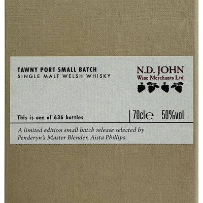 Penderyn x ND John Tawny Port Small Batch Single Malt Welsh Whisky 70cl