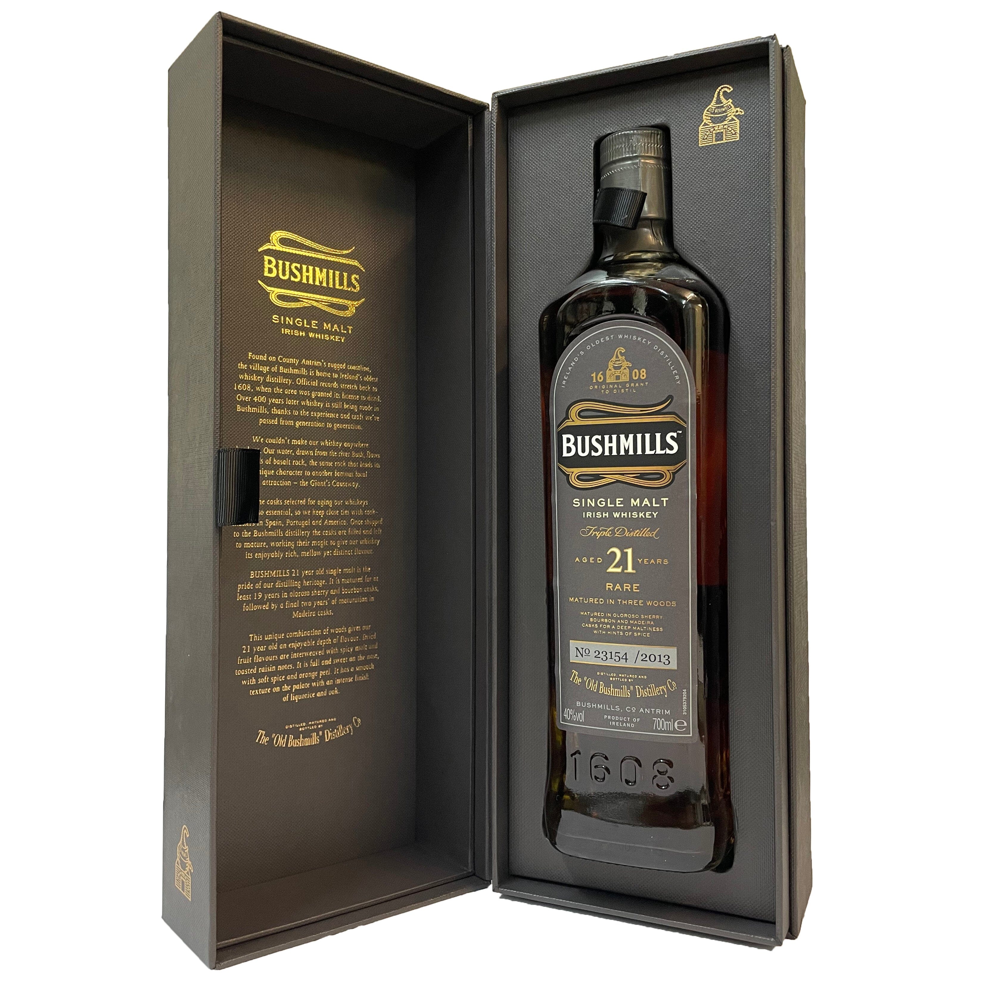 Bushmills 21 Year Old Single Malt Rare Irish Whisky – ND John Wines