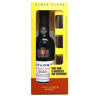 Taylor’s Late Bottled Vintage and Vinte Vinte chocolate cups