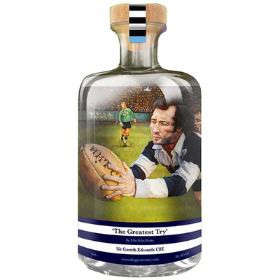 Gŵyr The Greatest Try Gin - original autograph and commemorative box