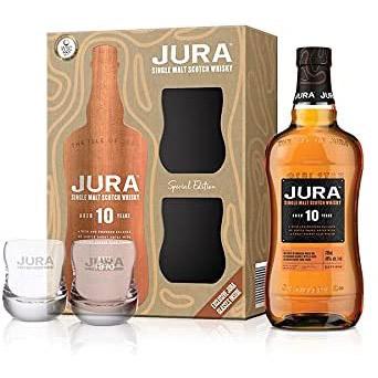 Jura 10 Year Old Single Malt Gift Set with Glasses 70cl