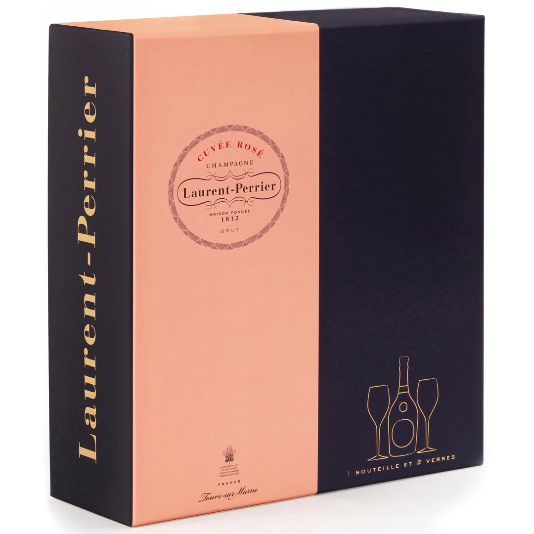 Laurent Perrier Rose NV Champagne with 2 Glasses Gift Set – ND