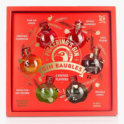 Pickering's Festively Flavoured Gin Baubles 6 x 5cl